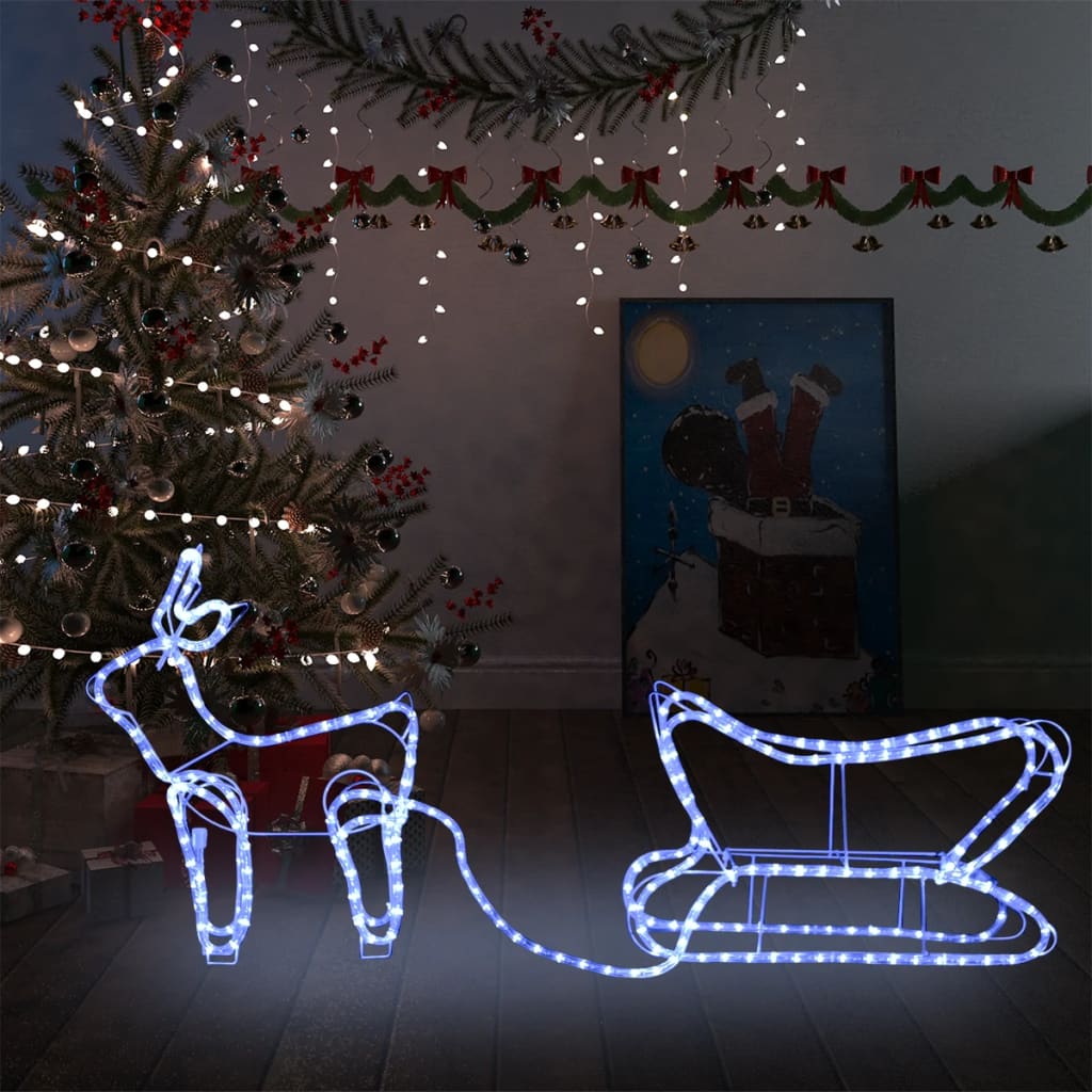 Vidaxl Christmas Decoration Reindeer and Slee 252 LEDS