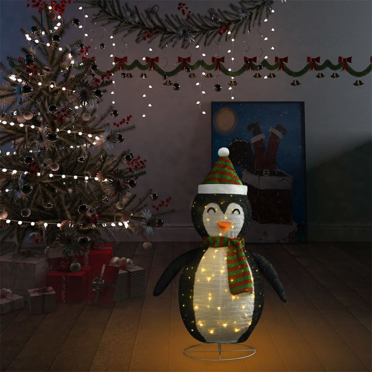 Vidaxl Christmas Penguin Decorative LED 90 cm Tissu de luxe