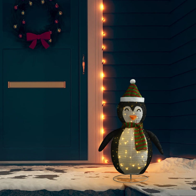 Vidaxl Christmas Penguin Decorative LED 90 cm Tissu de luxe