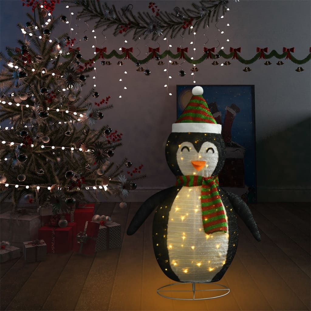 Vidaxl Christmas Penguin LED décoratif 120 cm tissu de luxe