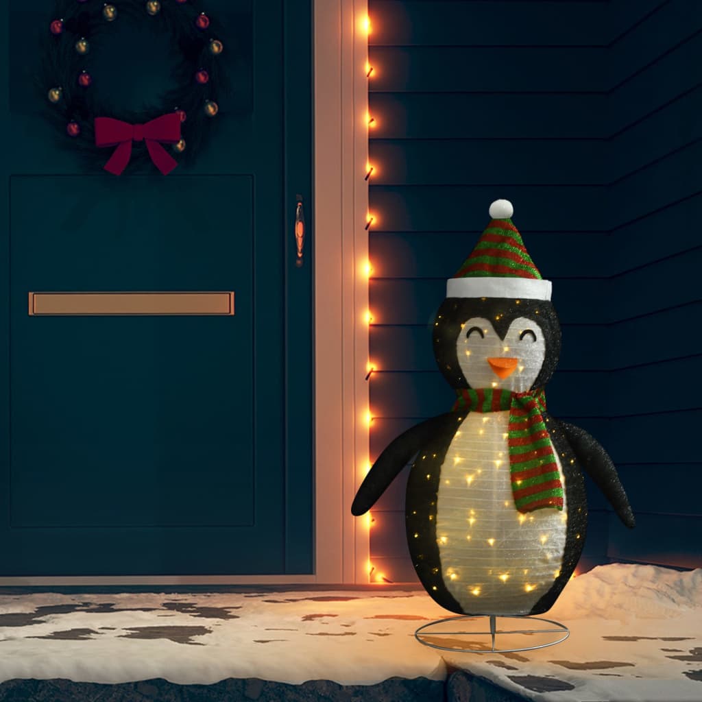 Vidaxl Christmas Penguin LED décoratif 120 cm tissu de luxe