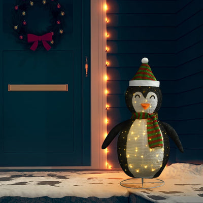Vidaxl Christmas Penguin LED décoratif 120 cm tissu de luxe