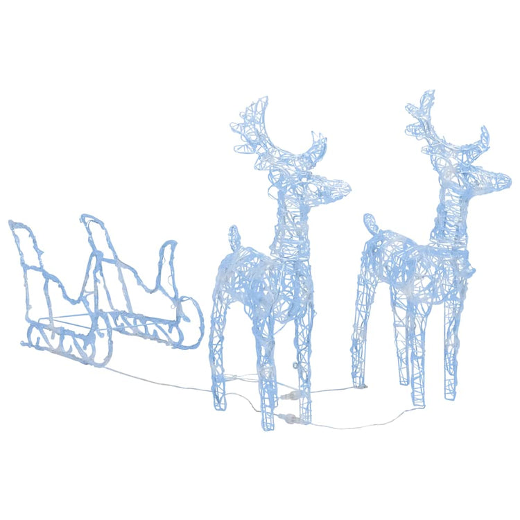Décorations de Noël vidaxl renne et manche 160 LEDS 130 cm acrylique