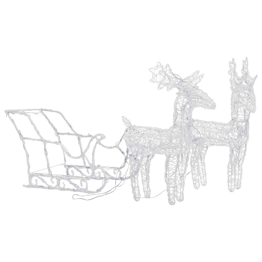 Décorations de Noël vidaxl renne et manche 160 LEDS 130 cm acrylique