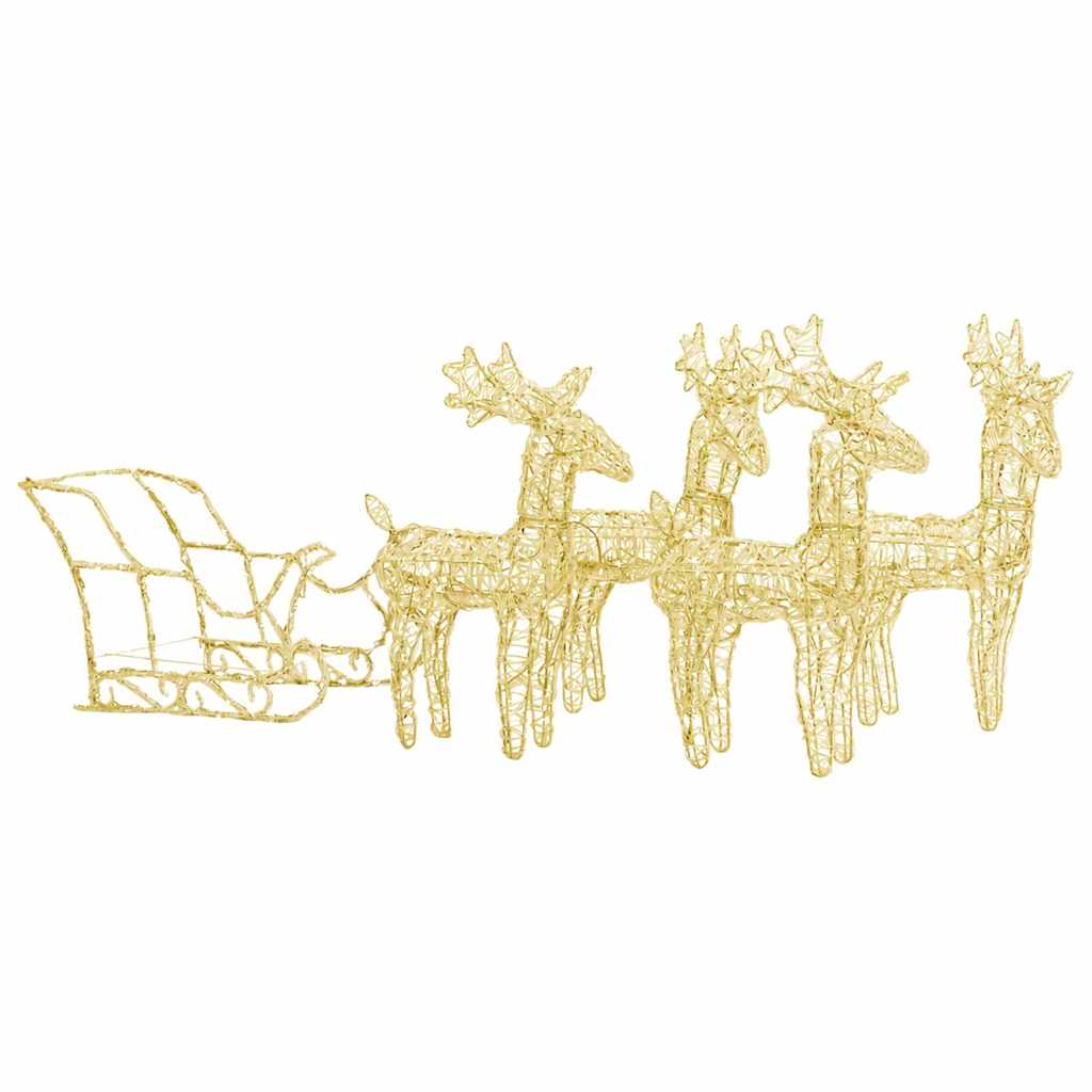 Vidaxl Christmas Decoration Rendeer et SLED 280x28x55 cm acrylique