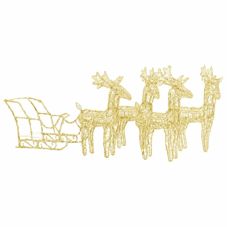 Vidaxl Christmas Decoration Rendeer et SLED 280x28x55 cm acrylique