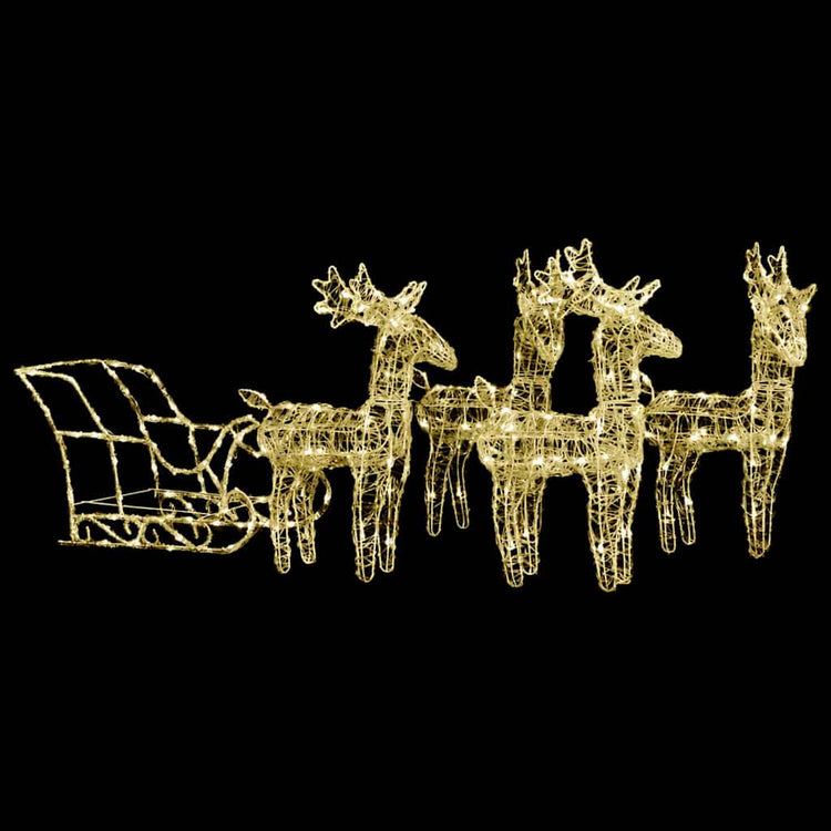 Vidaxl Christmas Decoration Rendeer et SLED 280x28x55 cm acrylique