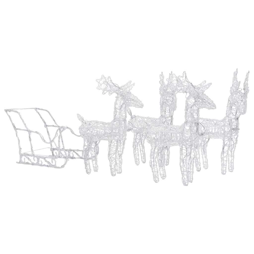 Vidaxl Christmas Decoration Rendeer et SLED 280x28x55 cm acrylique