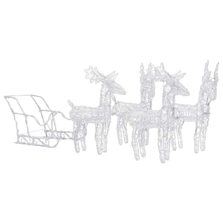 Vidaxl Christmas Decoration Rendeer et SLED 280x28x55 cm acrylique