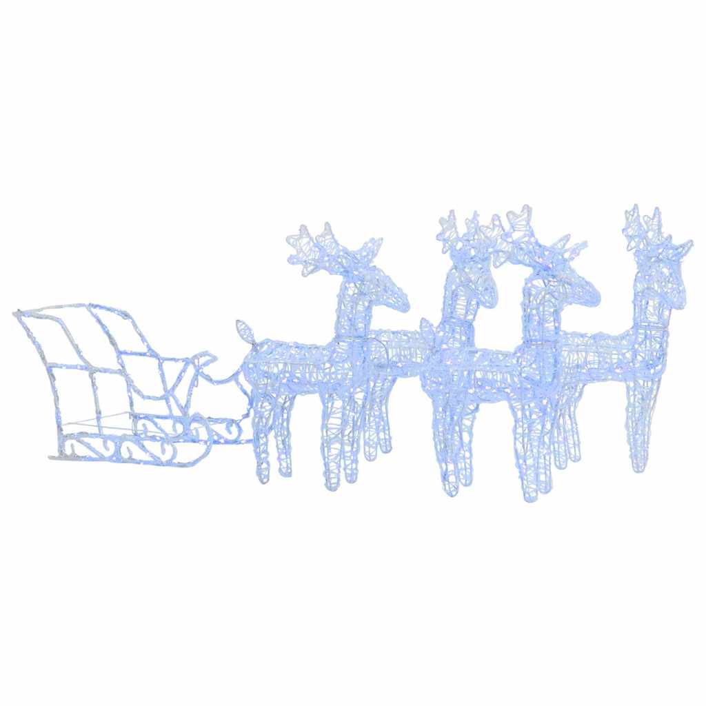Vidaxl Christmas Decoration Rendeer et SLED 280x28x55 cm acrylique