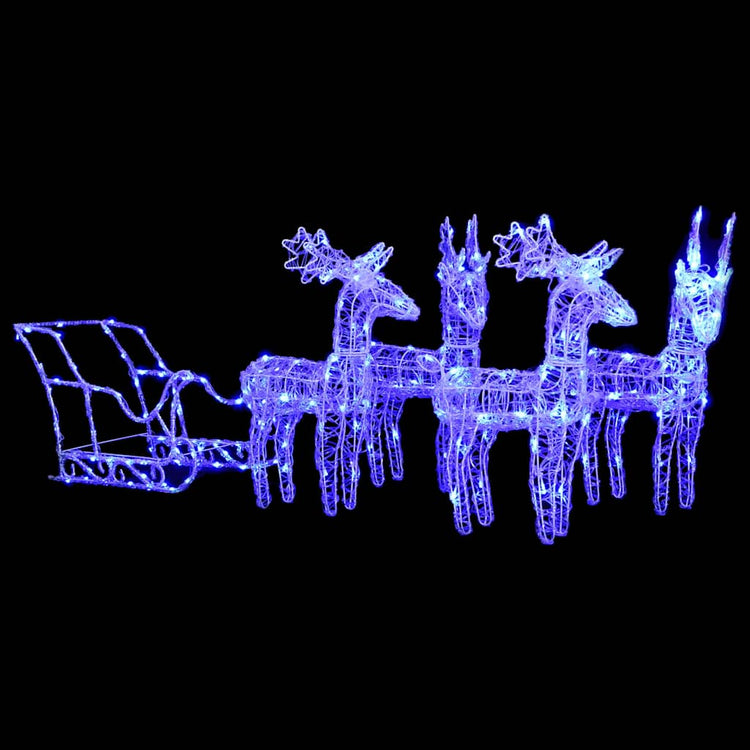 Vidaxl Christmas Decoration Rendeer et SLED 280x28x55 cm acrylique