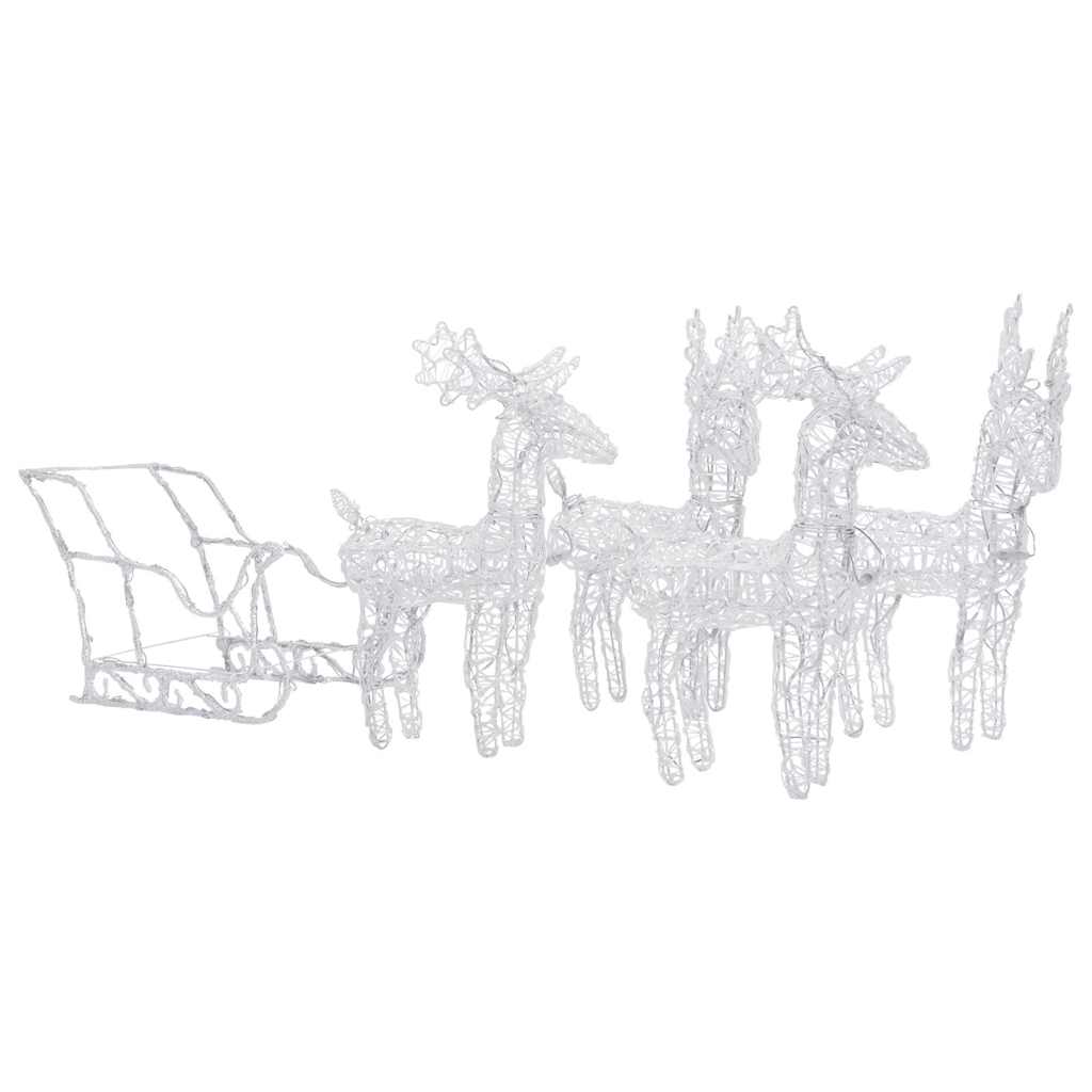 Vidaxl Christmas Decoration Rendeer et SLED 280x28x55 cm acrylique