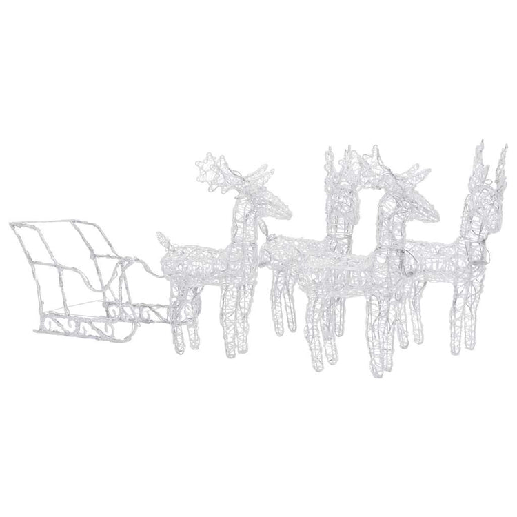 Vidaxl Christmas Decoration Rendeer et SLED 280x28x55 cm acrylique
