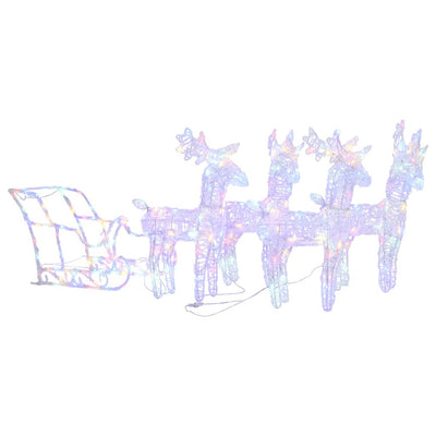 Vidaxl Christmas Decoration Rendeer et SLED 280x28x55 cm acrylique
