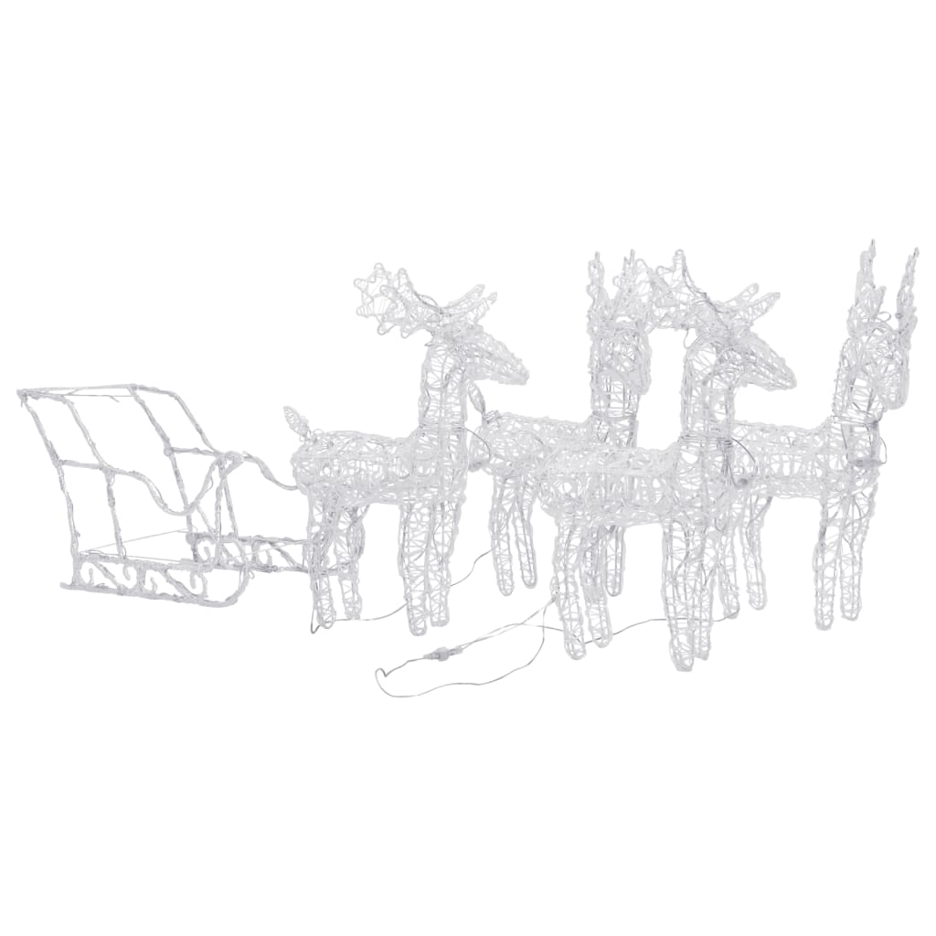 Vidaxl Christmas Decoration Rendeer et SLED 280x28x55 cm acrylique
