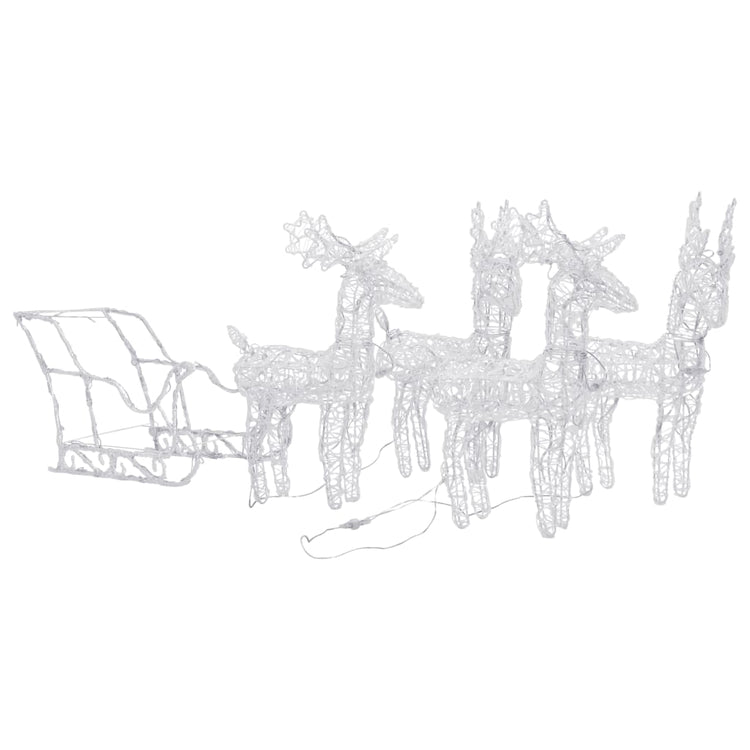 Vidaxl Christmas Decoration Rendeer et SLED 280x28x55 cm acrylique