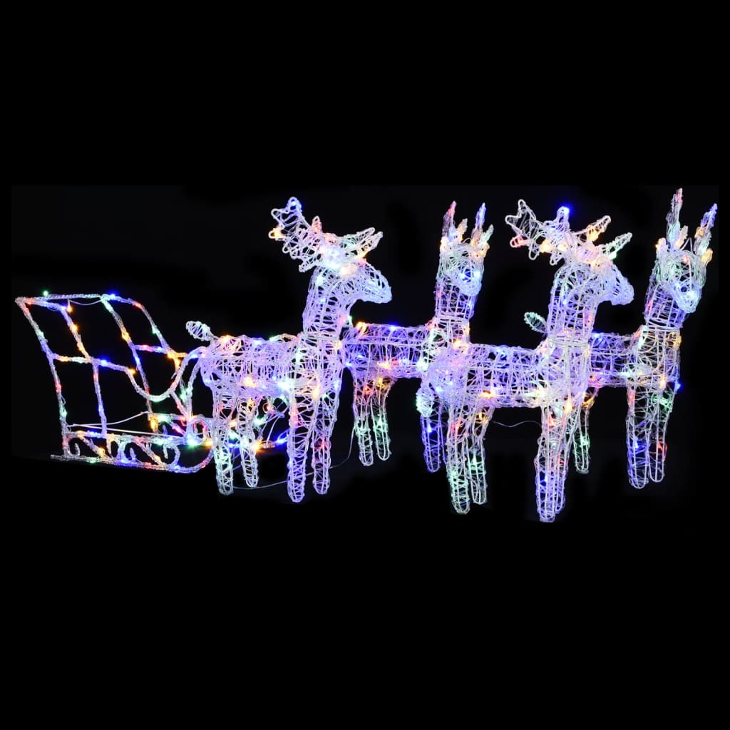 Vidaxl Christmas Decoration Rendeer et SLED 280x28x55 cm acrylique