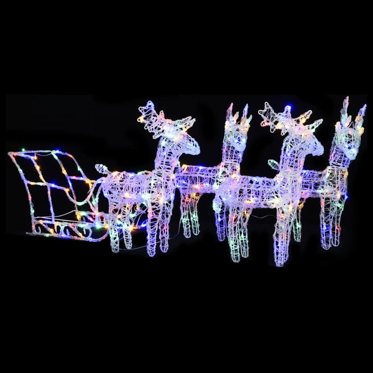 Vidaxl Christmas Decoration Rendeer et SLED 280x28x55 cm acrylique