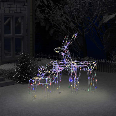 Vidaxl 3 parties Éclairage de Noël Rendieren 229 LEDS