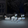 Vidaxl Buitenkerstontiering Rendieren and Slee 100 LEDS Silver Colored