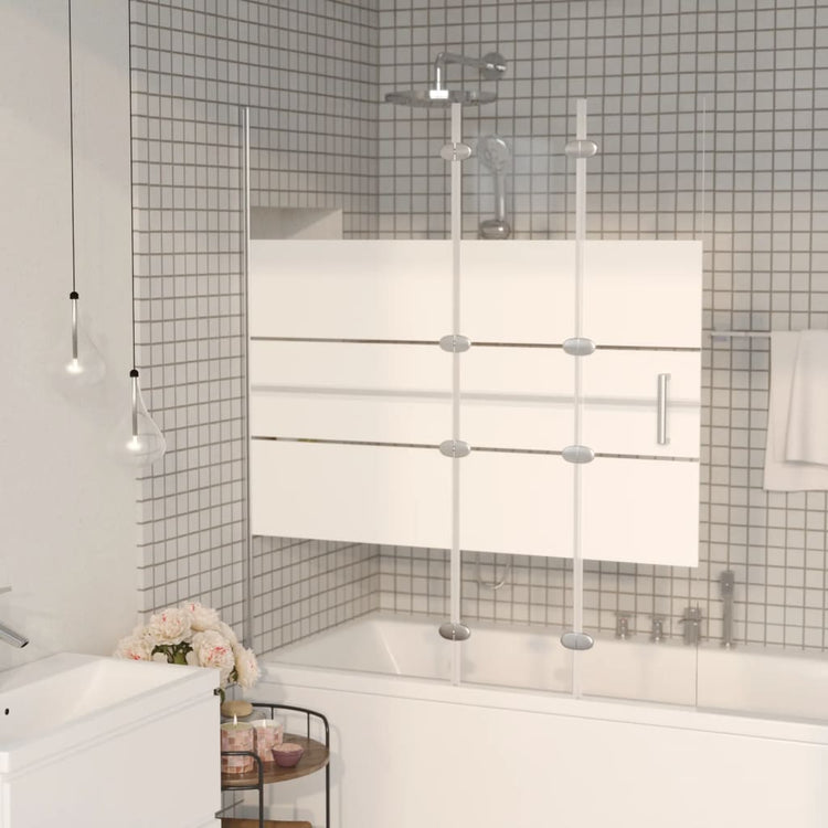 Enceinte de douche vidaxl pliable 120x140 cm ESG blanc