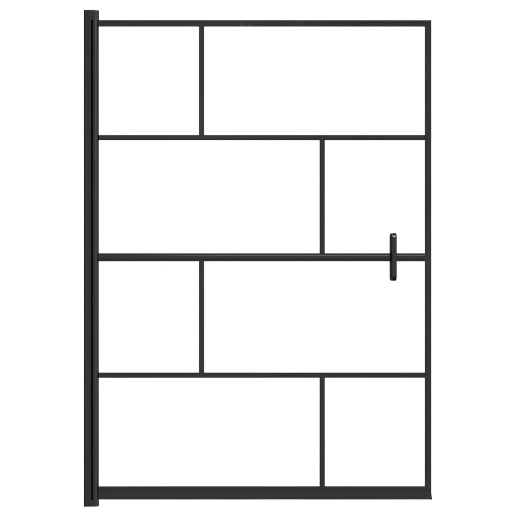 VidaXL paroi de douche 100x140 cm ESG noir
