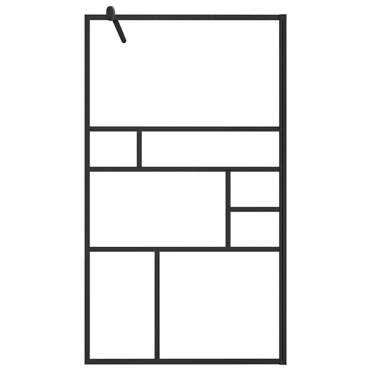 Vidaxl Walk-In Walk-In Walk Mur 90x195 cm ESG-GLAS transparent et noir