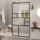 Vidaxl Walk-In Walk-In Walk Mur 90x195 cm ESG-GLAS transparent et noir