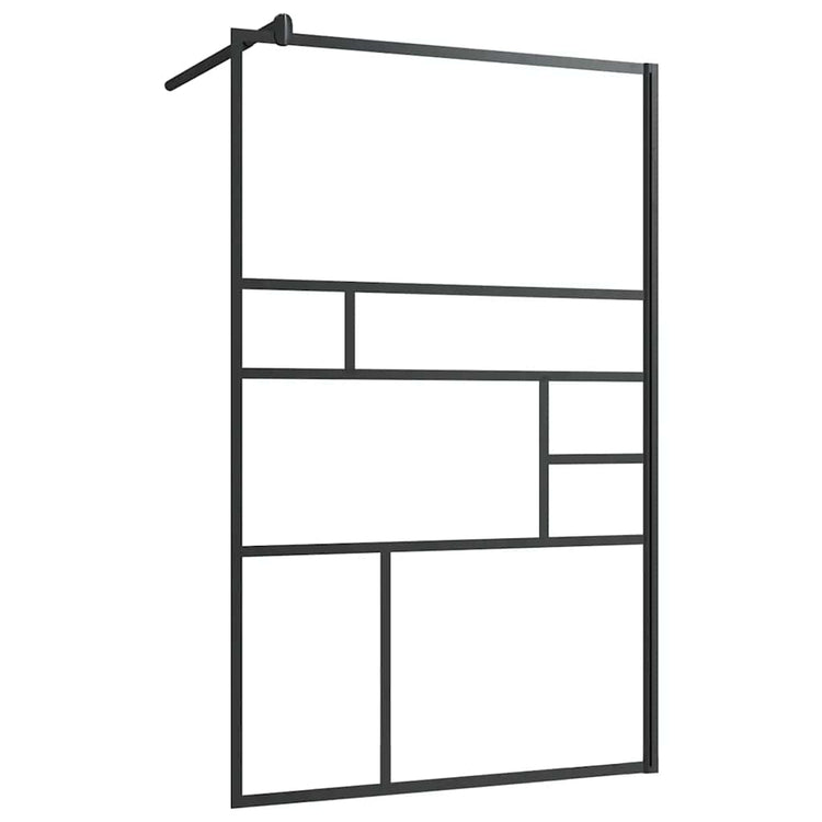 Vidaxl Walk-In Walk-In Walk Murn 100x195 cm esg-glas transparent et noir