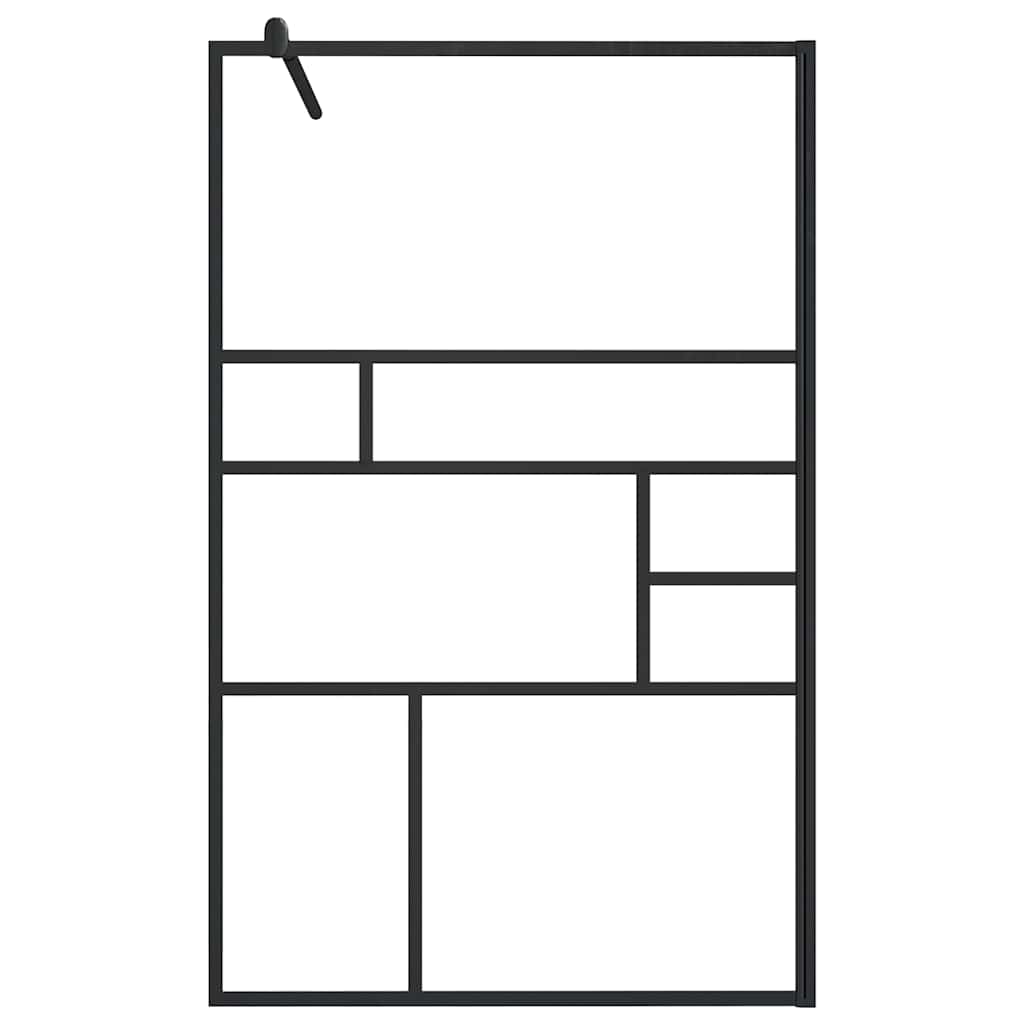 Vidaxl Walk-In Walk-In Walk Murn 100x195 cm esg-glas transparent et noir