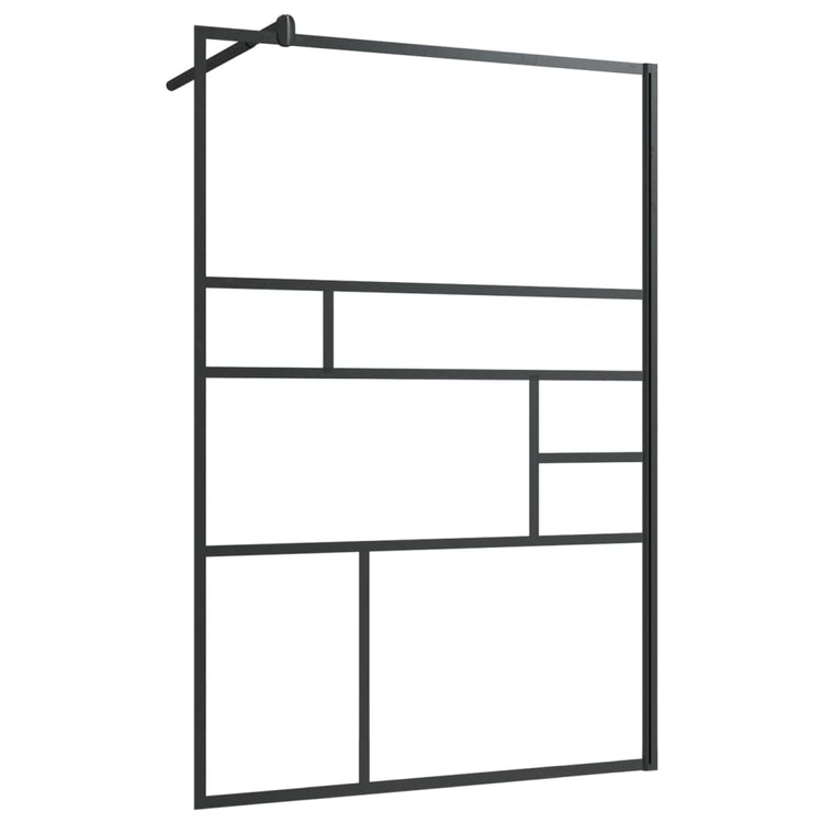 Vidaxl Walk-In Walk Walk 115x195 cm ESG-glas transparent et noir
