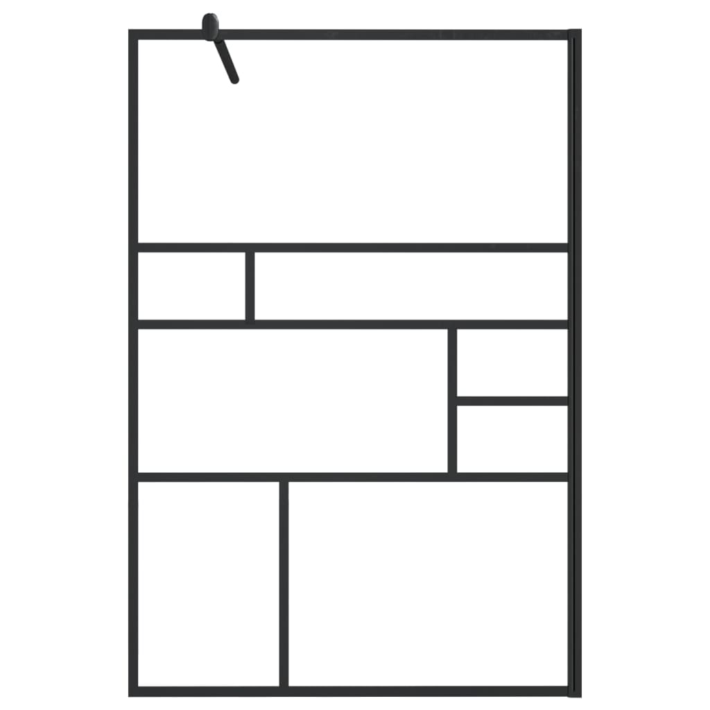 Vidaxl Walk-In Walk Walk 115x195 cm ESG-glas transparent et noir
