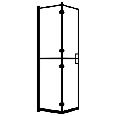 Enceinte de douche Vidaxl 80x140 cm ESG noir