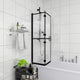 Enceinte de douche Vidaxl 80x140 cm ESG noir