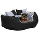 Coussin de chien vidaxl réversible et lavable 65x50x20 cm gris et noir