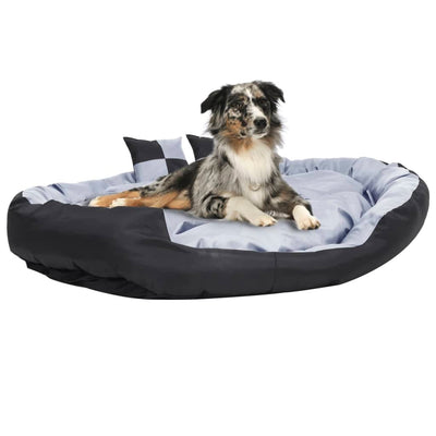 Coussin de chien vidaxl réversible et lavable 150x120x25 cm gris et noir