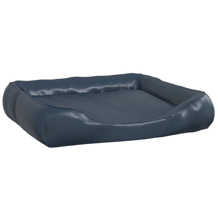 Vidaxl Dog Basket 105x80x25 cm en cuir artificiel bleu foncé