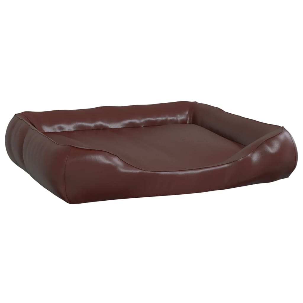 Vidaxl Dog Basket 105x80x25 cm en cuir artificiel marron
