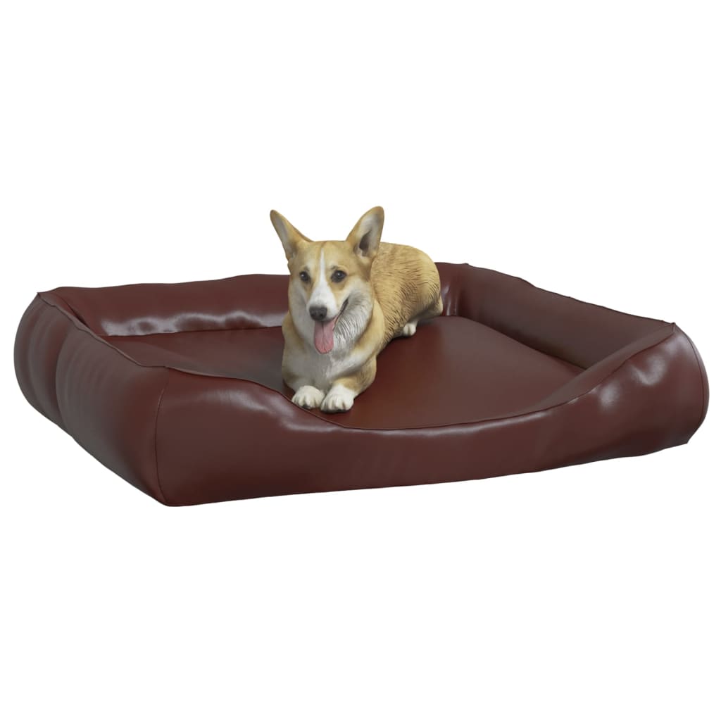 Vidaxl Dog Basket 105x80x25 cm en cuir artificiel marron