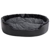 Vidaxl Dog Basket 99x89x21 cm en peluche et cuir artificiel noir et gris foncé