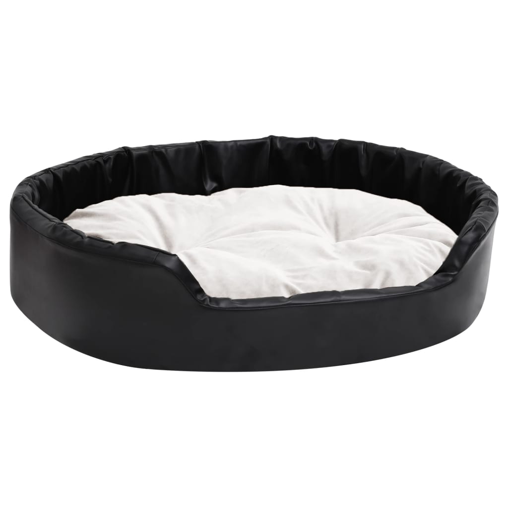 Vidaxl Dog Basket 90x79x20 cm en peluche et en cuir artificiel noir et beige