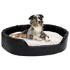Vidaxl Dog Basket 90x79x20 cm en peluche et en cuir artificiel noir et beige