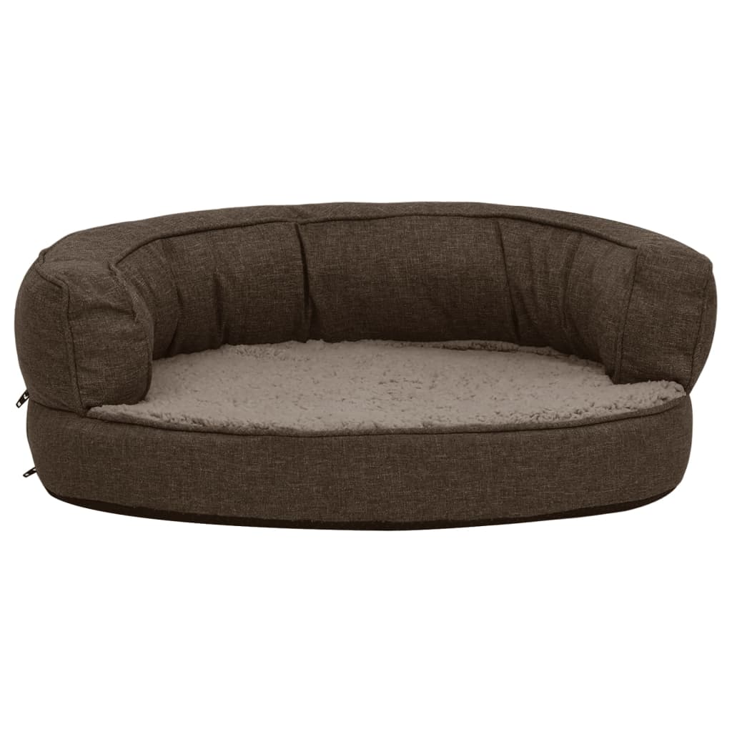 Vidaxl Dog Bed Ergonomic Line-look 60x42 cm Brown