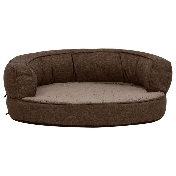 Vidaxl Dog Bed Ergonomic Line-look 60x42 cm Brown