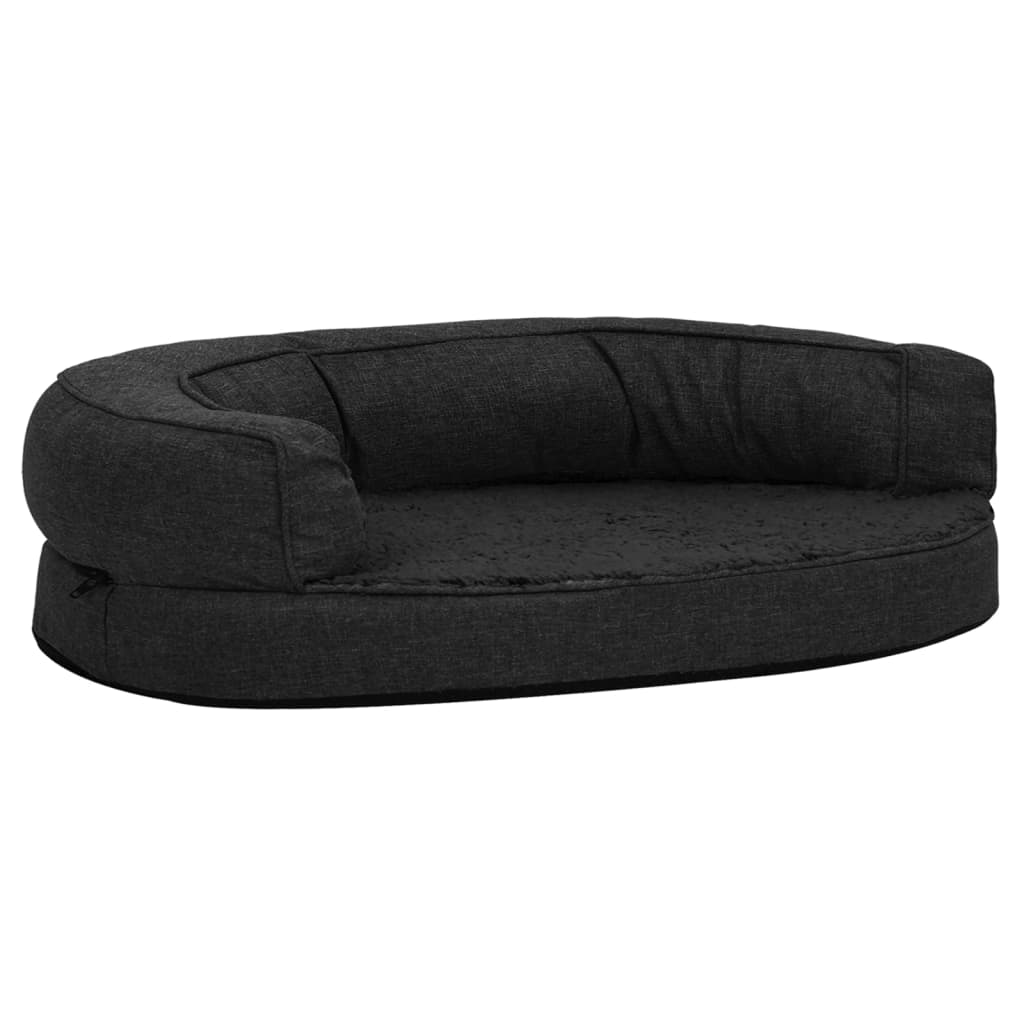 Vidaxl Chien lit ergonomique Look-look 75x53 cm Black Black