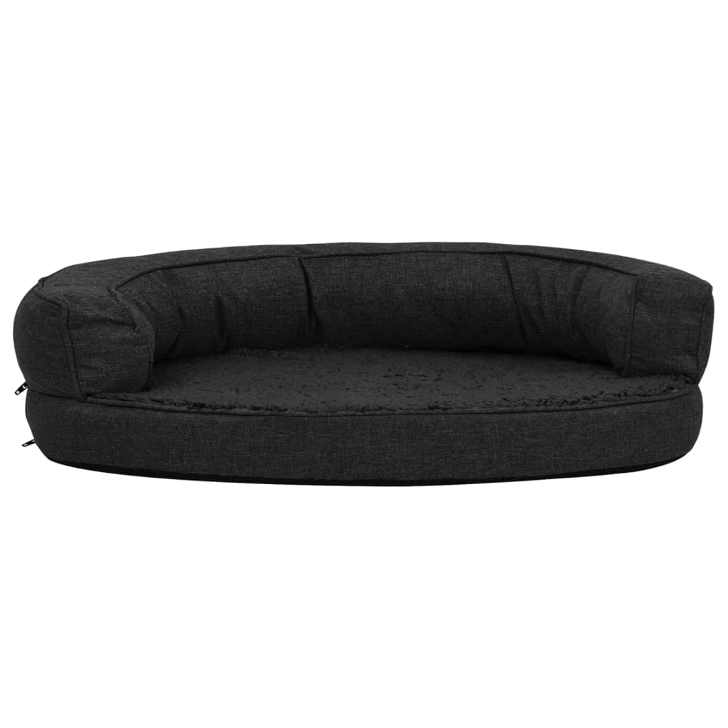 Vidaxl Chien lit ergonomique Look-look 75x53 cm Black Black