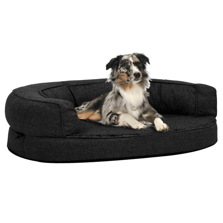Vidaxl Chien lit ergonomique Look-look 75x53 cm Black Black