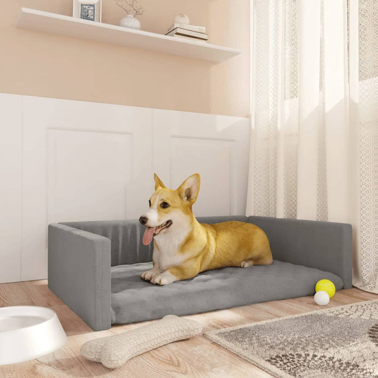 Vidaxl Car Panier de chien Look Look 110x70 cm Gris clair