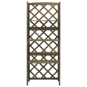 Vidaxl latwerk avec étagères 55x30x140 cm de pin massif gris gris - afbeelding 2