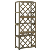 Vidaxl latwerk avec étagères 55x30x140 cm de pin massif gris gris - afbeelding 3